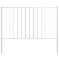 Hekpaneel met palen 1,7x1,25 m gepoedercoat staal wit - thumbnail