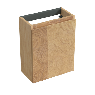 Fonteinkast Forzalaqua Siena 39.5x21.5x50 Cm 1 Deur Links Eiken Smoke