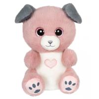 Pluche hond - GIPSY TOYS - CANDY - poederroze en grijs - 23 cm - hartje op zijn buik - thumbnail