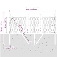 VidaXL Afrasteringspaal groen 10 x 0,5 m (36 mm gaas) staal en pvc - thumbnail