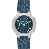 Horlogeband Michael Kors MK7524 Leder Blauw 14mm - thumbnail