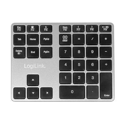 LogiLink ID0187 Numeriek toetsenbord Bluetooth Zilver