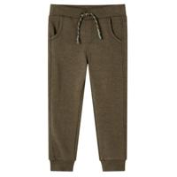 Kinderjoggingbroek 116 gemleerd kakikleurig - thumbnail