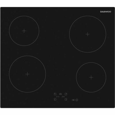 Keramische kookplaat - DAEWOO - 4 branders - 60 cm - BH6VTF27BNM - Zwart