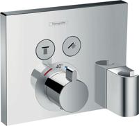 Hansgrohe ShowerSelect thermostaat afbouwdeel voor 2 functies met slangaansluiting en wandhouder, chroom - thumbnail