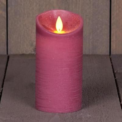 LED Kaars Wax Antiek Roze 15cm