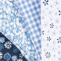 Creativ Company Patchwork stof blauw 45x55cm, 4st. - thumbnail