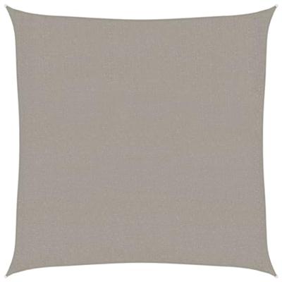 VidaXL Zonnezeil 160 g/m² vierkant 3x3 m hdpe lichtgrijs