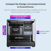 Montech king 15 pro midi tower behuizing (zwart | 2x usb-a | 1x usb-c | rgb | window) - thumbnail