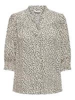 Only Onlraya 3/4 Shirt Wvn Noos Blouse Cloud Dancer Black Graphic Dot - thumbnail