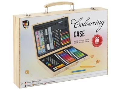 Creative Craft Group Houten kleurkoffer fsc, 86dlg. - thumbnail