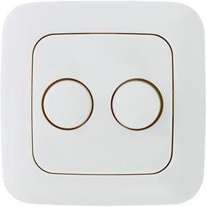 EcoDim Afdekraam Busch Jaeger WIT voor DUO LED dimmer 4355420 - 4355438