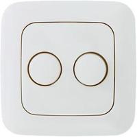 EcoDim Afdekraam Busch Jaeger WIT voor DUO LED dimmer 4355420 - 4355438 - thumbnail
