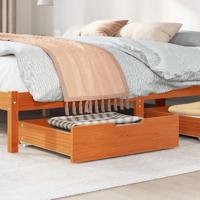 VidaXL Bedlades 2 st 65x55x17 massief grenenhout wasbruin - thumbnail