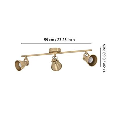 Eglo Messing plafondspotSeras 3x GU10 - 900172