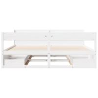 Bedframe zonder matras massief grenenhout wit 180x200 cm - thumbnail