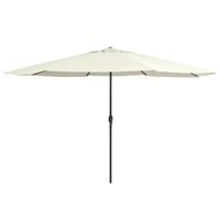 Parasol met metalen paal 390 cm zandwit - thumbnail