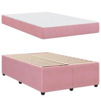 Bedframe met matras Roze 120 x 190 cm Stof - thumbnail