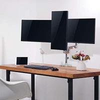 LogiLink BP0090 flat panel bureau steun 68,6 cm (27 ) Klem Zilver - thumbnail