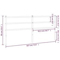 Hoofdbord 180 cm metaal wit - thumbnail
