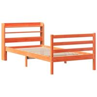 Bedframe zonder matras massief grenenhout wasbruin 100x200 cm - thumbnail