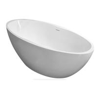Vrijstaand Ligbad Wiesbaden Oval Acryl 170x78 cm Mat Wit - thumbnail
