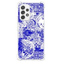 Extreme Case Samsung Galaxy A53 5G Angel Skull Blauw - thumbnail