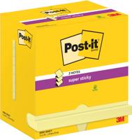 Post-It Super Sticky Z-Notes, 90 vel, ft 76 x 127 mm, geel, pak van 12 blokken - thumbnail