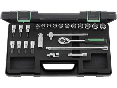 Stahlwille Dopsleutelset | 24-delig 3/8 inch | sleutelwijdtes 8-19 mm | aantal tanden 30 12-kant | 1 stuk - 96021223 96021223