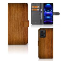 Xiaomi Redmi Note 12 5G | Poco X5 | Book Style Case | Donker Hout - thumbnail