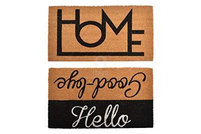 Deurmat DKD Home Decor Zwart Bruin Rubber (75 x 45 x 1,5 cm) (2 Stuks)