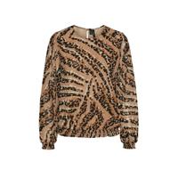 VERO MODA top met all over print bruin - thumbnail