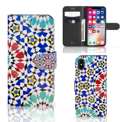 Apple iPhone X | Xs | Bookcase | Mozaïek Apple iPhone X | Xs | Bookcase | Mozaïek