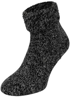 Homesocks huis sokken met antislip - Antislip sokken met extra grip - Siliconen - Wollen winter sokken - 38 - Zwart | Dames slip - Onderbroek - -