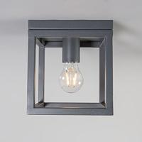 QAZQA Industriële plafondlamp donkergrijs - Cage - thumbnail