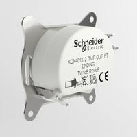 Schneider Electric EPH3300721D TV- en radio-eindcontactdoos Asfora Wit (RAL 9003) 1 stuk(s) - thumbnail