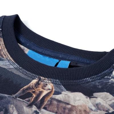 Kindertrui berenprint 92 marineblauw