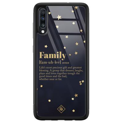 Samsung Galaxy A50 glazen hardcase - Family is everything