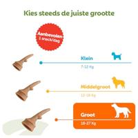 WHIMZEES by Wellness Antler, Grootte L, 6 stuks, geweivormige kauwsnack met kalmerende effecten voor grote honden (18-27kg), natuurlijke tandverzorgingssnack, graanvrij, met kamille-extract - thumbnail