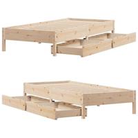 Bedframe zonder matras massief grenenhout 90x200 cm - thumbnail