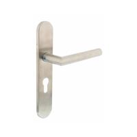 Intersteel Deurklink Hoek 90 graden op schild profielcilindergat geborsteld RVS - thumbnail