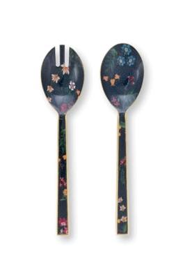 Pip Studio Set/2 Geëmailleerd Saladebestek Berry Blues