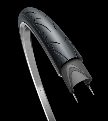 Edge Buitenband city range basic 28 x 1.40" / 37-622 - zwart met reflectie