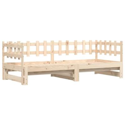 Slaapbank uitschuifbaar 2x(80x200) cm massief grenenhout Slaapbank uitschuifbaar 2x(80x200) cm massief grenenhout