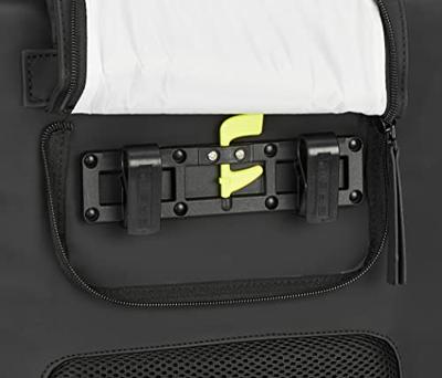 Basil soho nordlicht fietsrugzak - zwarte moderne rugzak met led-verlichting voor dames/heren/elektrische fiets - waterdicht - 17l - zwart
