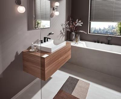 Hansgrohe Wastafelmengkraan Vivenis 3-gats 90 Met Trekwaste Mat Zwart