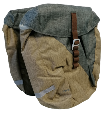Racktime dubbele tas "heda" double bag heda desert sand/dust grey