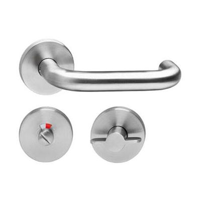 Deurkruk Rond op rond rozet met WC8mm RVS Deurkruk Rond op rond rozet met WC8mm RVS