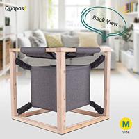 Quapas! kattenbed met hangmat catcube m 54x54x54 cm grijs - thumbnail