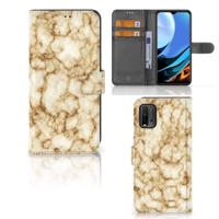 Xiaomi Redmi 9T | Poco M3 | Bookcase | Marmer Goud | Portemonnee hoesje - thumbnail